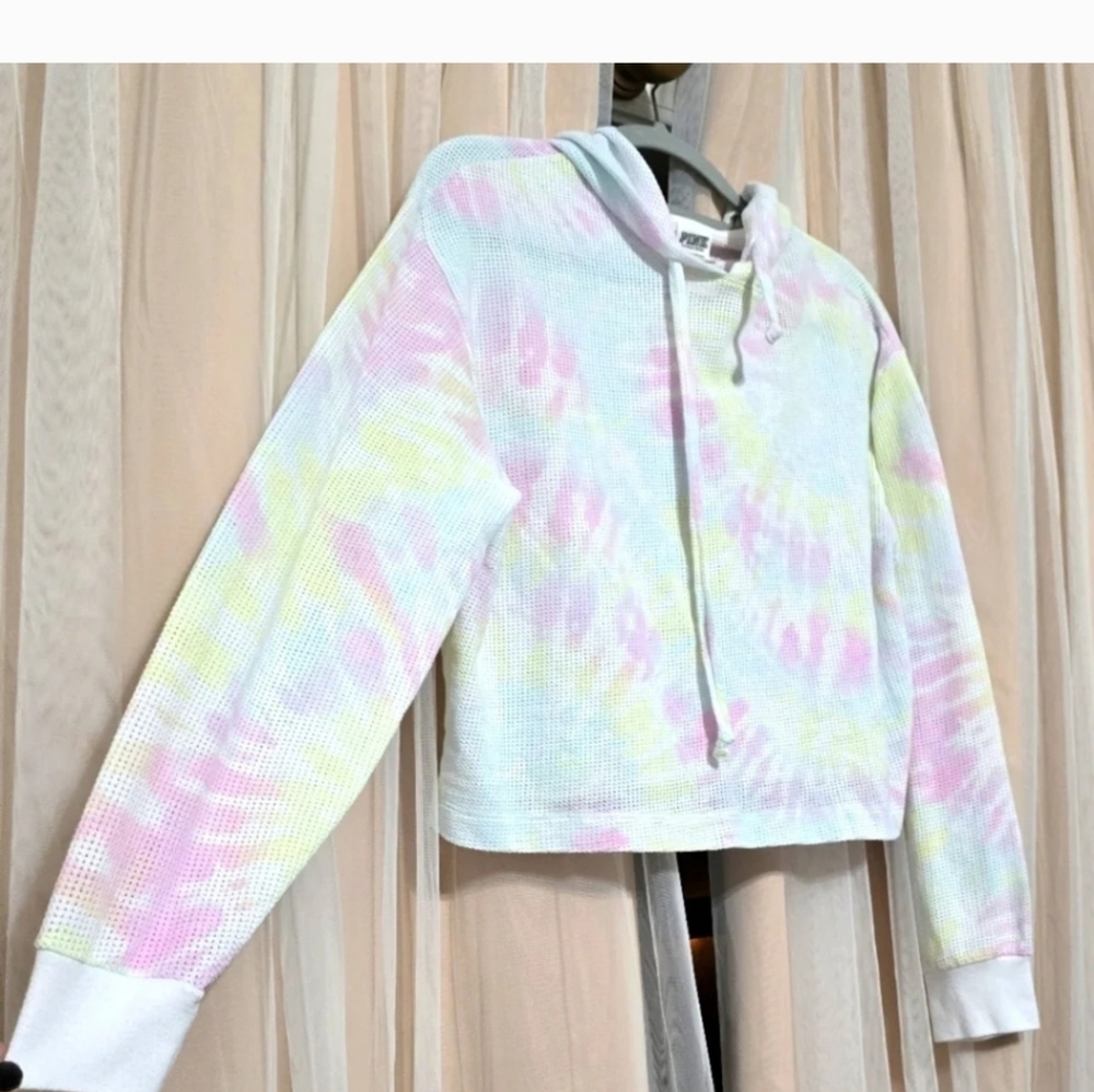 Pink By Victoria Secret Pastel Tie-Dye Hoodie
